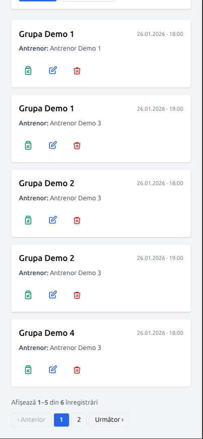 Antrenor Antrenamente